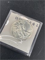 1941 Walking Liberty silver half dollar grade is m