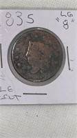 1835 Large Cent, large ‘8’
