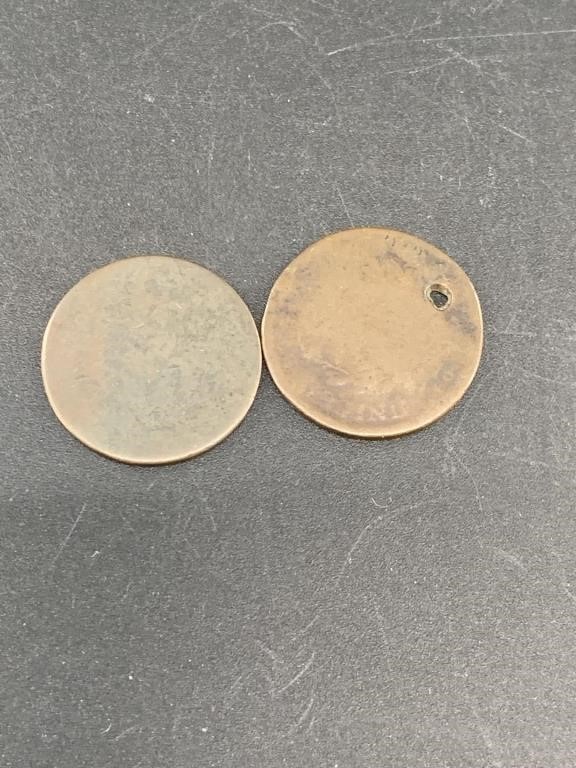 Two Draped bust half cents both PO1 condition