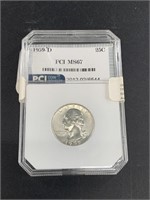 1959 D Silver Washington quarter  MS67 by PCI