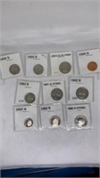 Group of mixed PROOF coins (10)