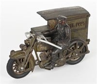 HUBLEY CAST IRON PARCEL POST MOTORCYCLE