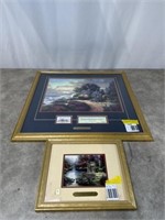 Thomas Kinkade framed prints, set of 2. Largest