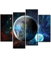 $60 Space Planet and Earth Wall Art