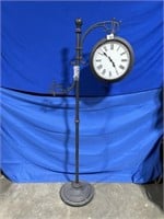Decorative hanging clock with pedestal