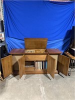 The Fisher Ambassador record player in wood