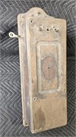 Antique wall telephone case, as is with mouth pc.