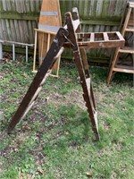 Unusual wooden painting ladder