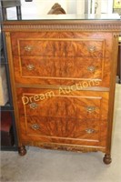 Vintage 4 Drawer Wooden Dresser 34X18X48H
