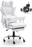 VEVOR Reclining Chair  PU Leather  White  350lbs