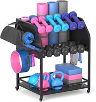 $70  3 Tier Dumbbell Rack  Gym Equipment Storage