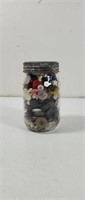 Vintage Ball jar with buttons