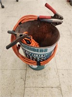 15" Tall Roughrider Bucket, Booster Cables and