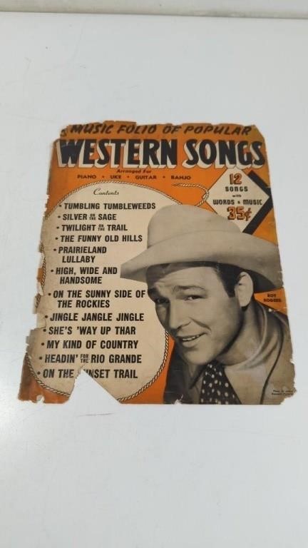 Music Folio Of Popular Western Songs Roy Rogers
