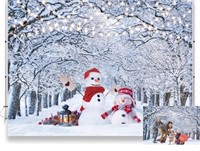 Christmas Winter Snow Forest Backdrop for