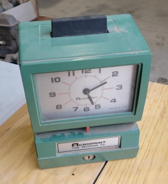 Vintage time clock