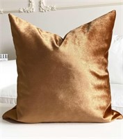Luxury Bronze Color Velvet Throw Pillow,