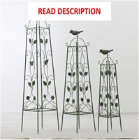 $170  Iron Obelisk Trellis for Plants (Green)