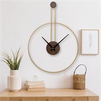Modern Wall Clock 24.4'17.7'  Walnut Dial