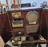 Zenith record, radio, TV cabinet