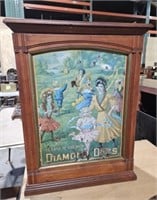 Diamond Dyes Country Store cabinet, sliding back