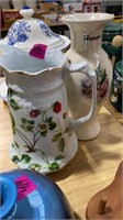 Ceramic pitcher and Hawaii vase