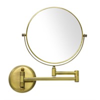 $44  8 Wall Mirror 10X Magnify  Satin Brass M1306K