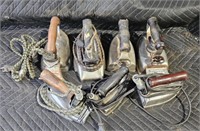 Variety of vintage irons