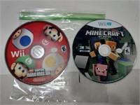 Wii  super Mario's and Minecraft video games