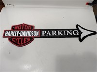 Harley-Davidson cast iron parking sign 19x5.5