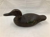 Vintage Wood Carved Duck Decoy, 13”L