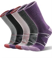 Merino Wool Hiking Socks 5 Pairs for Men & Women