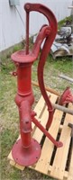 Vintage cast iron well pump, Beckman Bros.