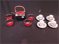 Four Rosenthal demitasse cups and saucers; plus