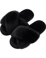 Sealed 40-41cm Evshine Women's Fuzzy Slippers