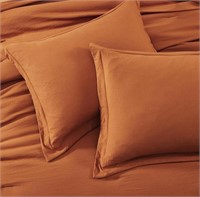 Terracotta Queen Comforter Set, Soft Microfiber