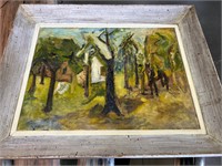 Alfred Maurer Oil Painting Landscape Repaired