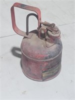 Vintage 1 qt Just Rite Safety gas can
