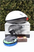 Large Bicycle Helmet and Safety Light