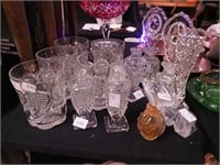 12 pieces vintage glass: 3 3/4"  Lalique