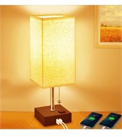 USB Table Lamp,Comzler Modern Bedside Lamp with