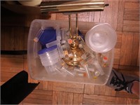 Container of plastic coin vials and Ziplock