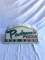 Padrone's Pizza Delivery Car Top Sign