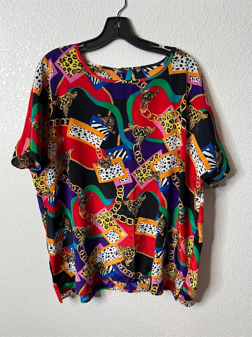 Vintage Femme Top Chains Colorful Wild