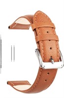 Berfine 18mm 20mm 22mm Calf Leather Watch Band,