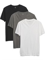 (new)Men's 3-Pack V-Neck Tee T-Shirt Size:US L