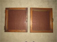 PAIR OF WOODEN DISPLAY CASES: