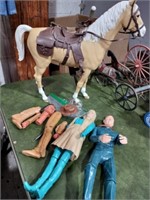 Johnny West figures and horse
