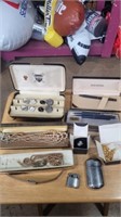 Lot with cuff links, sheaffer, and mics jewelry