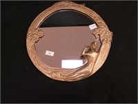 Reproduction Art Nouveau wall mirror, 11"